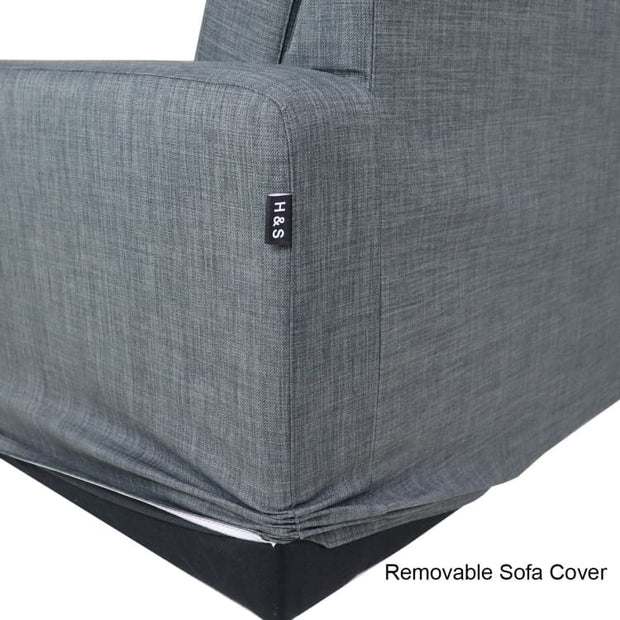 Bayron L Shape RIGHT Side when Seated - Grey - Home And Style
