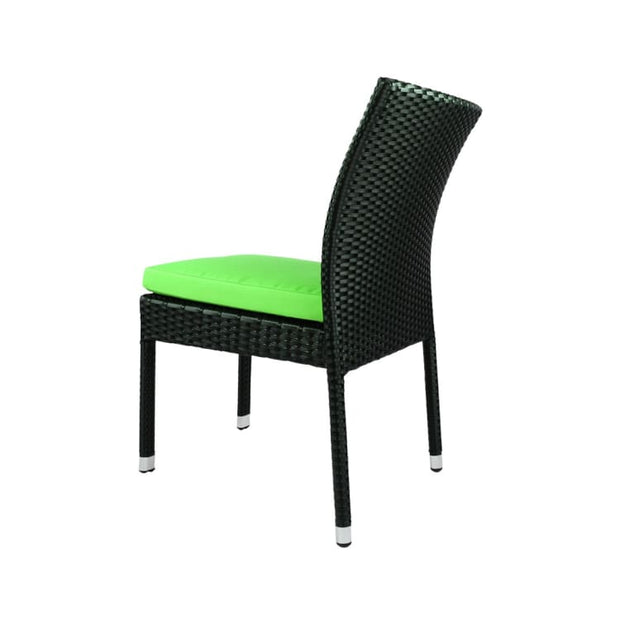 Monde 4 Chair Dining Set Green Cushion by Arena Living - Home And Style