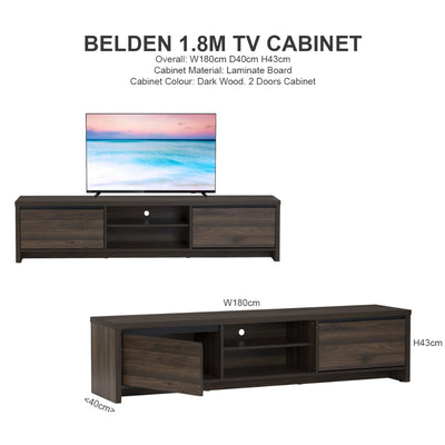 Belden 1.8m TV Cabinet