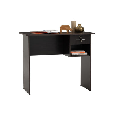 Eco Office Table with 1 Drawer (Walnut) - Assembly Included