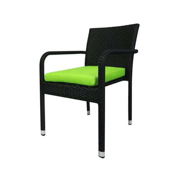 Boulevard 4 Chair Dining, Green Cushions by Arena Living - Home And Style
