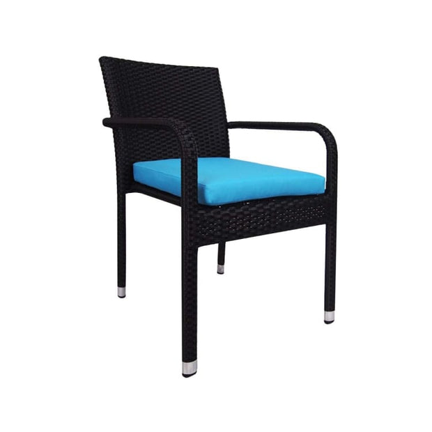 Boulevard 6 Chair Dining, Blue Cushions by Arena Living - Home And Style