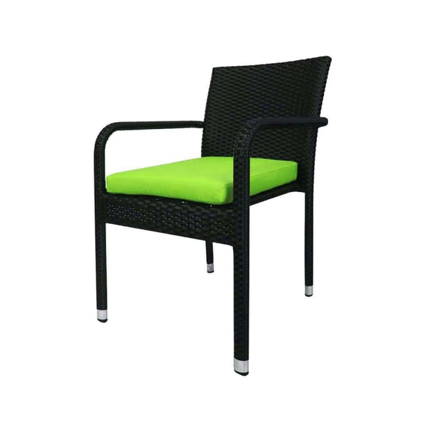 Boulevard 6 Chair Dining, Green Cushions by Arena Living - Home And Style