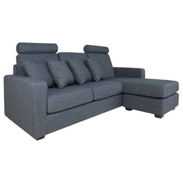 Carine 3 Seater L Shape LEFT Side when Seated - Grey - Home And Style