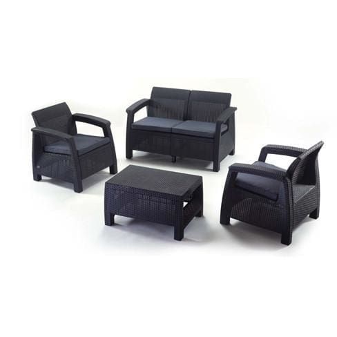 Corfu 2 Seater Sofa Grey Colour by Keter - Home And Style