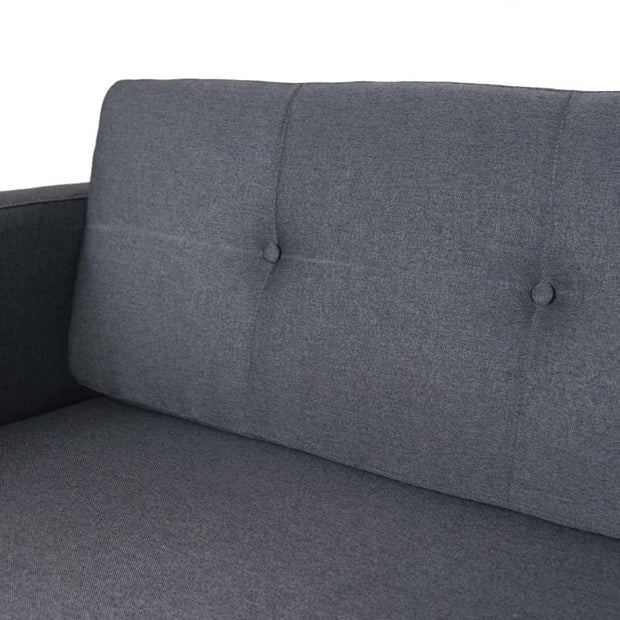 Eddie 3 Seater Sofa, Dark Grey - Home And Style