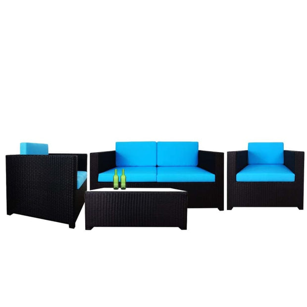 Fiesta Sofa Set II, Blue Cushions by Arena Living - Home And Style