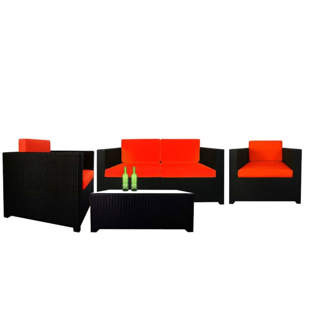 Fiesta Sofa Set II, Orange Cushions by Arena Living - Home And Style