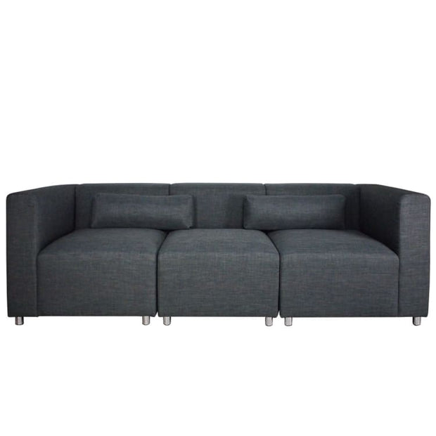 Houston 3 Seater Sofa Grey (3 Piece) - Home And Style