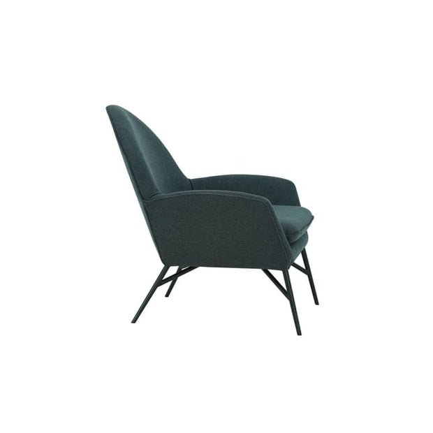Lavinda Lounge Chair with Matt Black Epoxy Leg, Lava - Home And Style