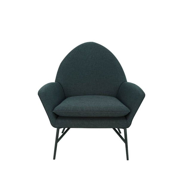 Lavinda Lounge Chair with Matt Black Epoxy Leg, Lava - Home And Style