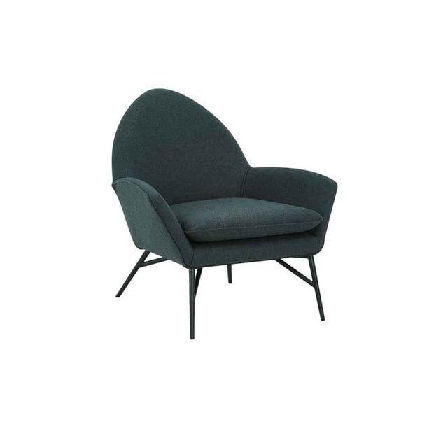Lavinda Lounge Chair with Matt Black Epoxy Leg, Lava - Home And Style