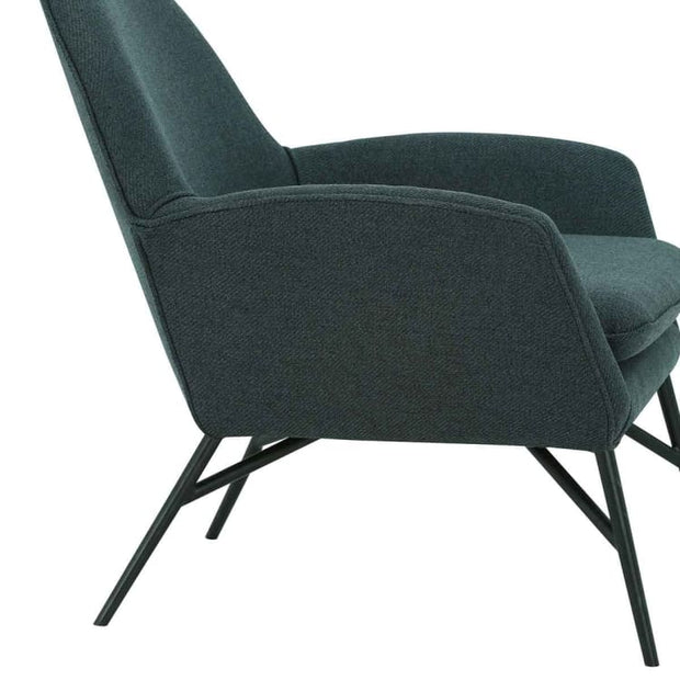 Lavinda Lounge Chair with Matt Black Epoxy Leg, Lava - Home And Style