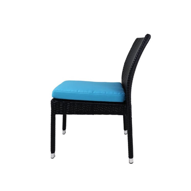 Monde 2 Chair Dining Set Blue Cushion by Arena Living - Home And Style