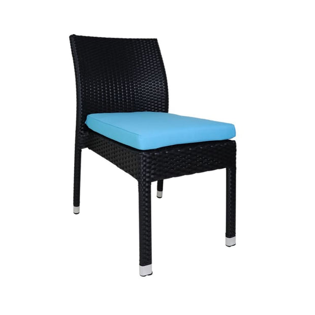 Monde 2 Chair Dining Set Blue Cushion by Arena Living - Home And Style