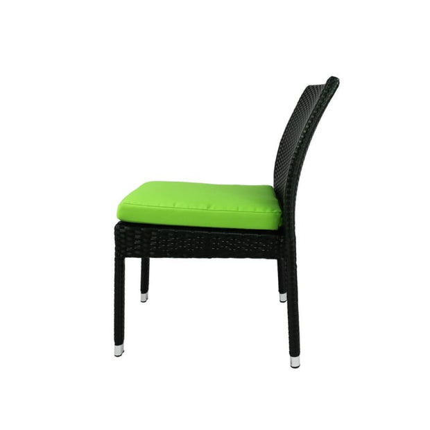 Monde 2 Chair Dining Set Green Cushion by Arena Living - Home And Style