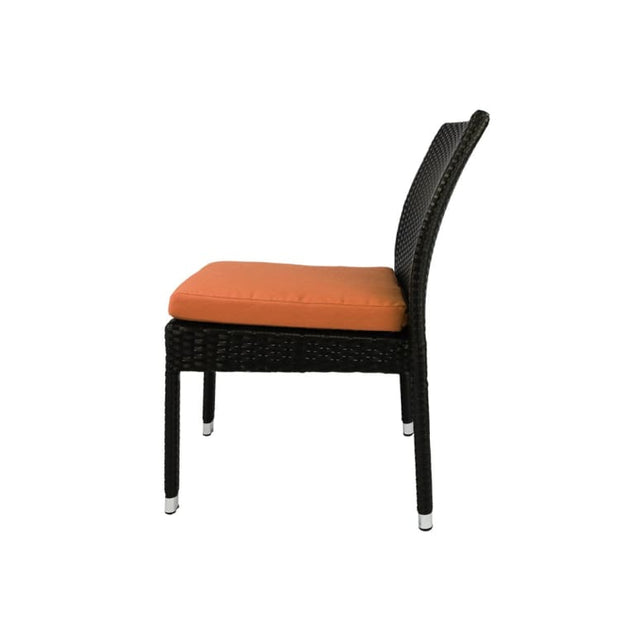 Monde 2 Chair Dining Set Orange Cushion by Arena Living - Home And Style