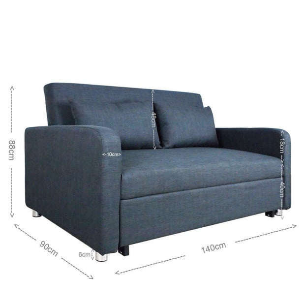 Motti Sofa Bed, Grey (2.5 Seater) - Home And Style