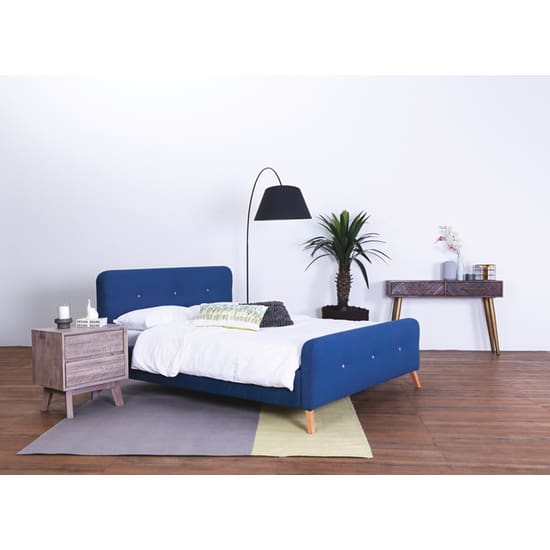 Neo Marston Queen Bed, Parsley Fabric - Home And Style
