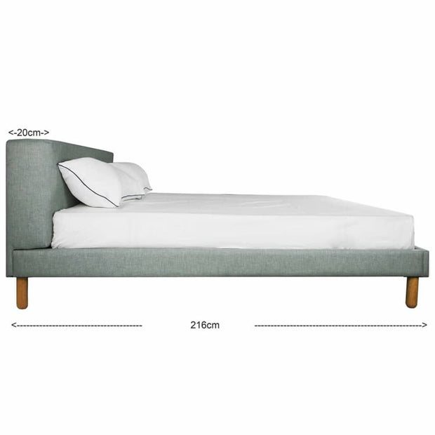 Oslo Queen Size Bedframe – Pale Silver - Home And Style