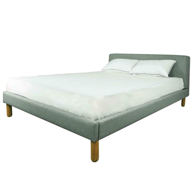 Oslo Queen Size Bedframe – Pale Silver - Home And Style