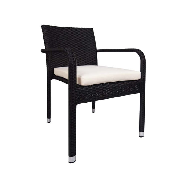 Palm 2 Chair Dining Set, White Cushion by Arena Living - Home And Style