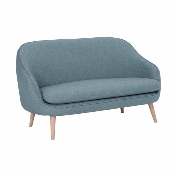 Prius 2 Seater Sofa Oak leg in Blue - Home And Style