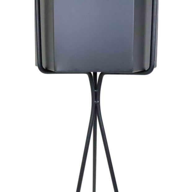 Radiant Black Free Standing Planter - Home And Style