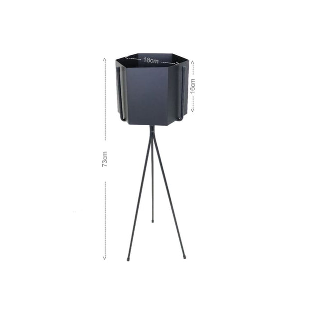 Radiant Black Free Standing Planter - Home And Style