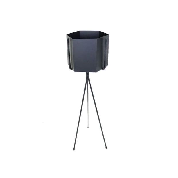 Radiant Black Free Standing Planter - Home And Style
