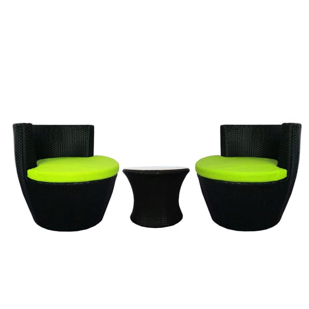 Stackable Patio Set, Green Cushions by Arena Living - Home And Style