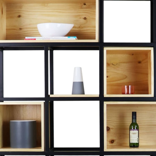 Stefan Scandi-Industrial Display Bookshelf - Home And Style