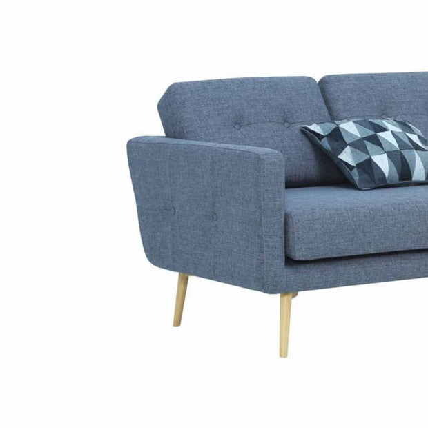 Stream 3 Seater Sofa with Right Chase with Oak Leg, Seal - Home And Style