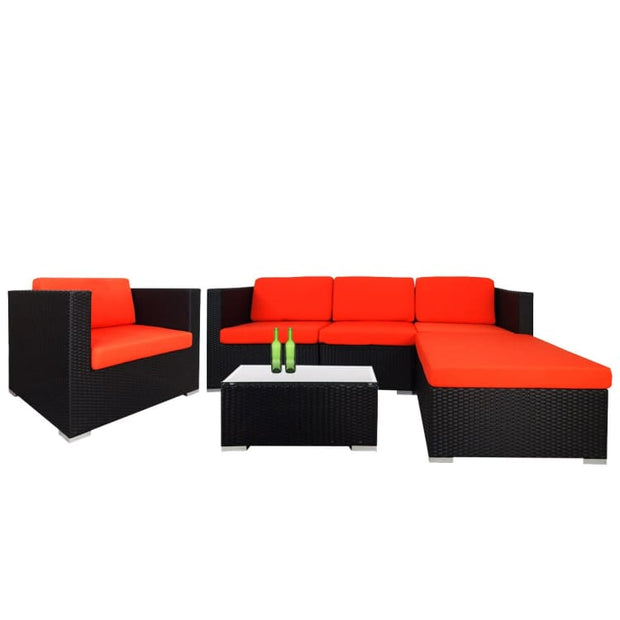 Summer Modular Sofa Set II, Orange Cushions by Arena Living - Home And Style