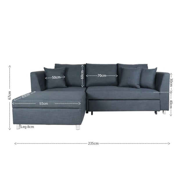 Ventto Modular Storage Sofabed (Grey)
